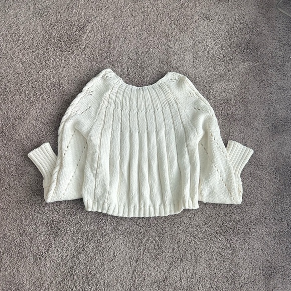 Free People Ivory Cable Knit Sweater - Picture 4 of 4